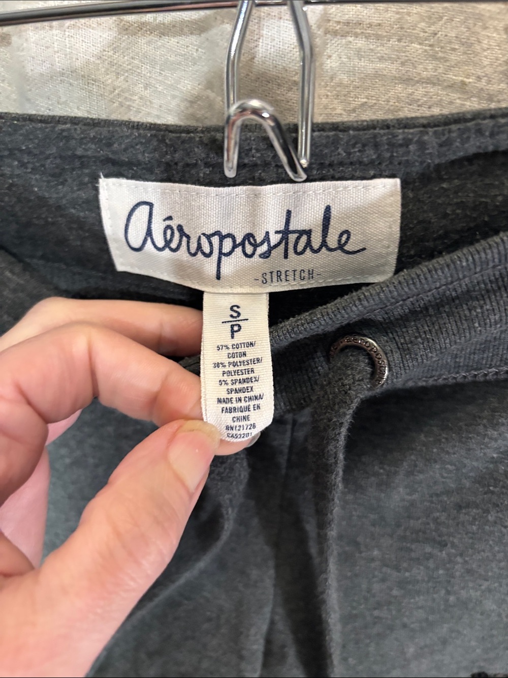 Aeropostale Y2K Heathered Grey Fit & Flare Low Rise Lounge Pants Size S Sequins - Picture 2 of 7